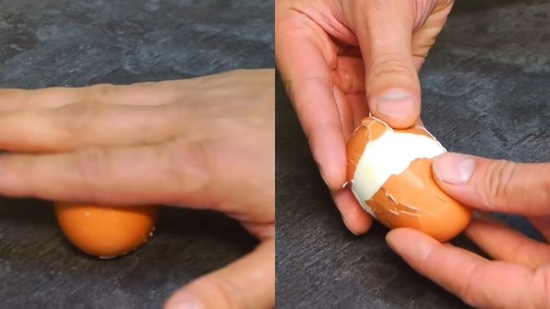 Crush and roll eggs