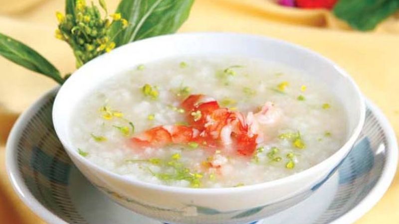 Shrimp and cabbage porridge