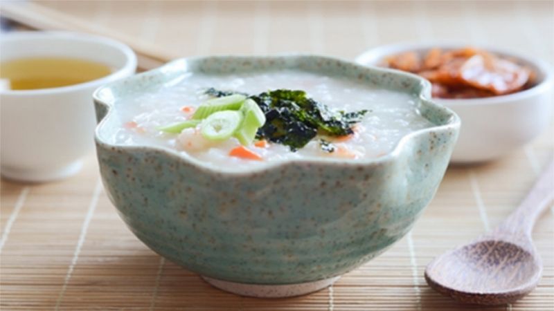 Broccoli shrimp porridge