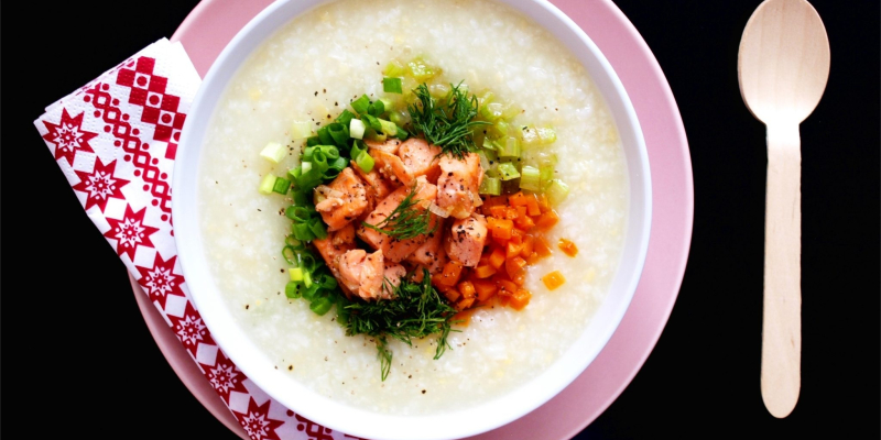 Salmon porridge helps children develop a comprehensive brain
