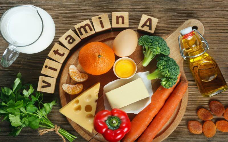 Vitamin A deficiency affects the development of vision