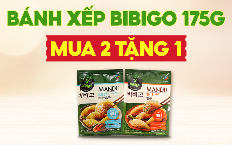 Buy 2 get 1 free for Bibigo products