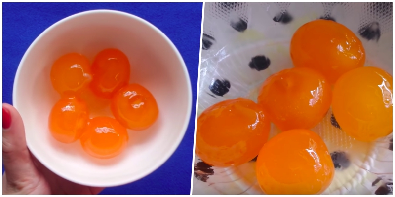Salted eggs, you separate the yolks and then steam them in a water bath until cooked.  If you are more careful after separating the yolk, you can wash it with alcohol to remove the fishy smell.
